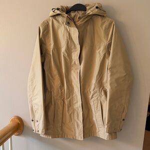 L.L. Bean Women's Beige Utility Rain/Wind Jacket